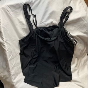 Black hi low bikini top XXL